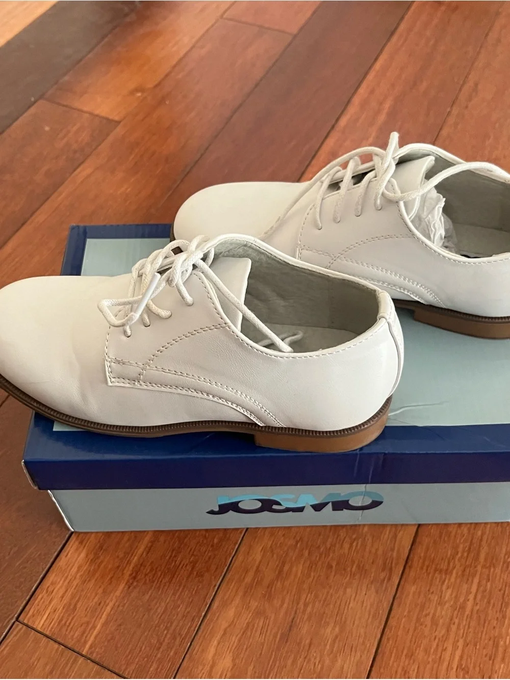 Classic White Lace-Up Boys Oxford communion Shoes - Josmo